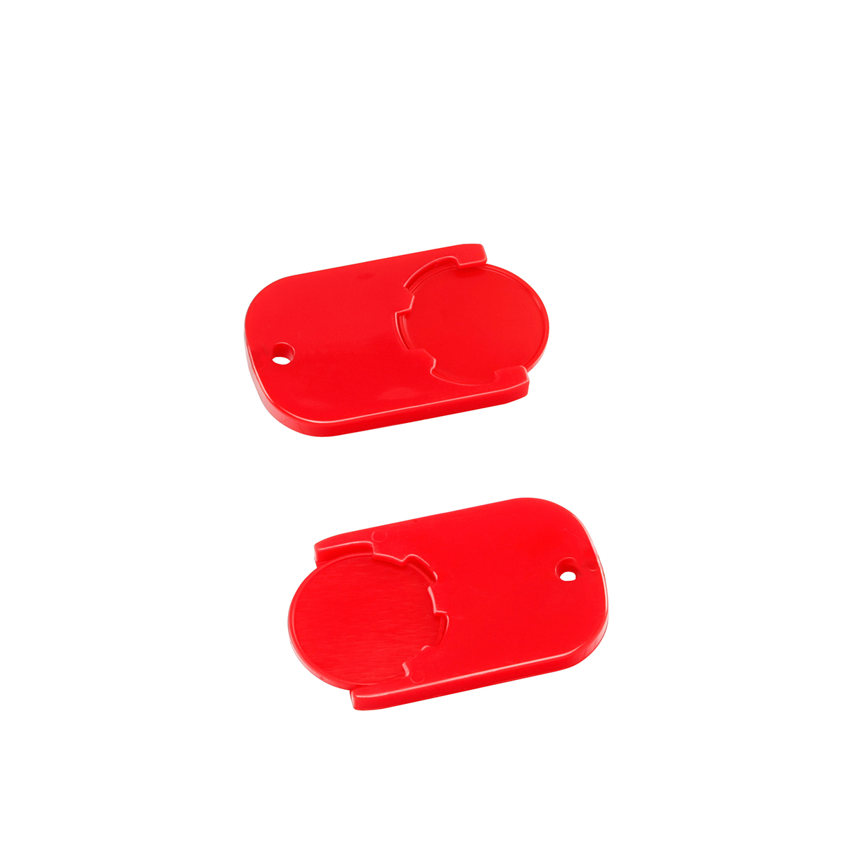 Chiphalter mit 1€-Chip "Gamma", Chip rot, Chiphalter rot