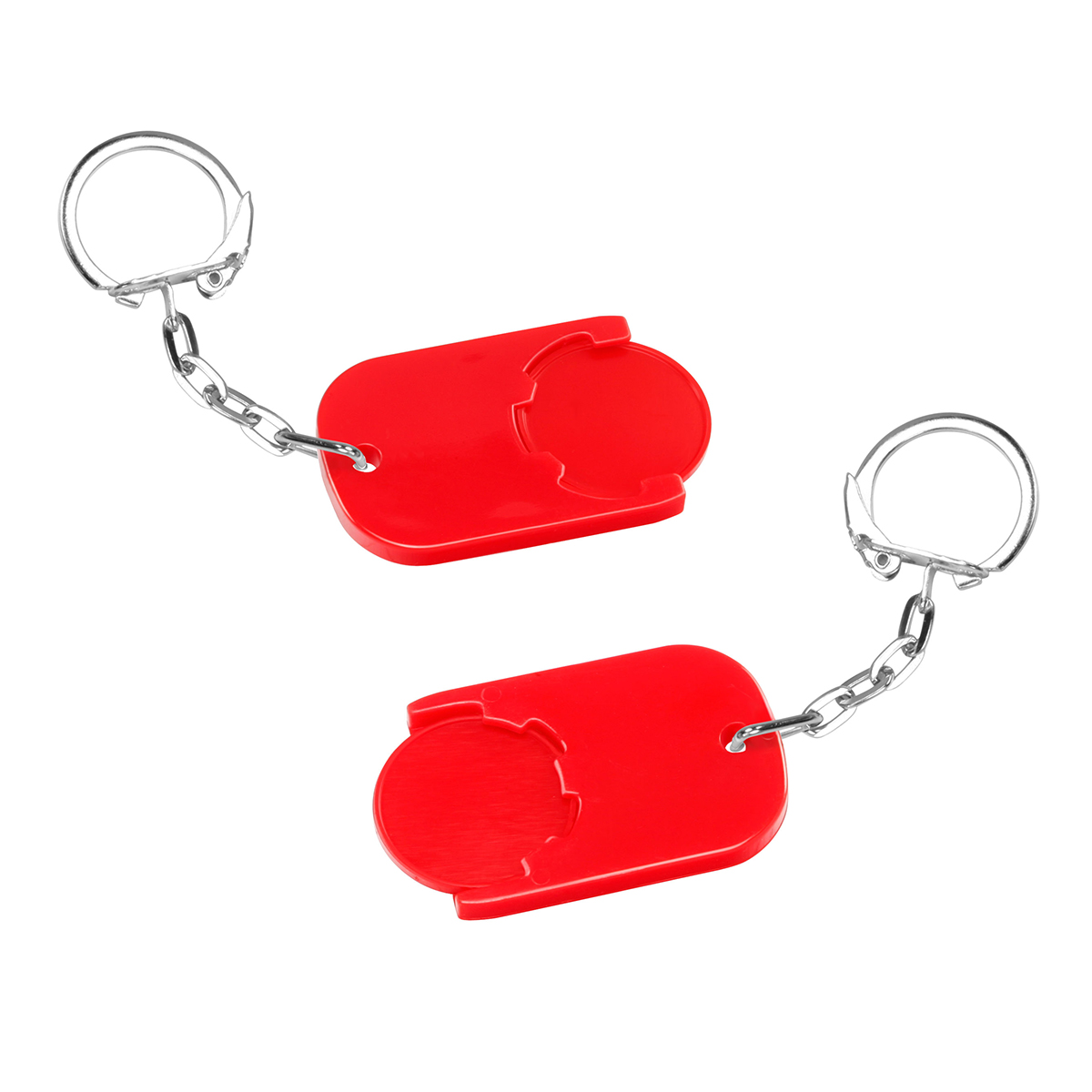Chiphalter mit 1€-Chip "Gamma", Chip rot, Chiphalter rot