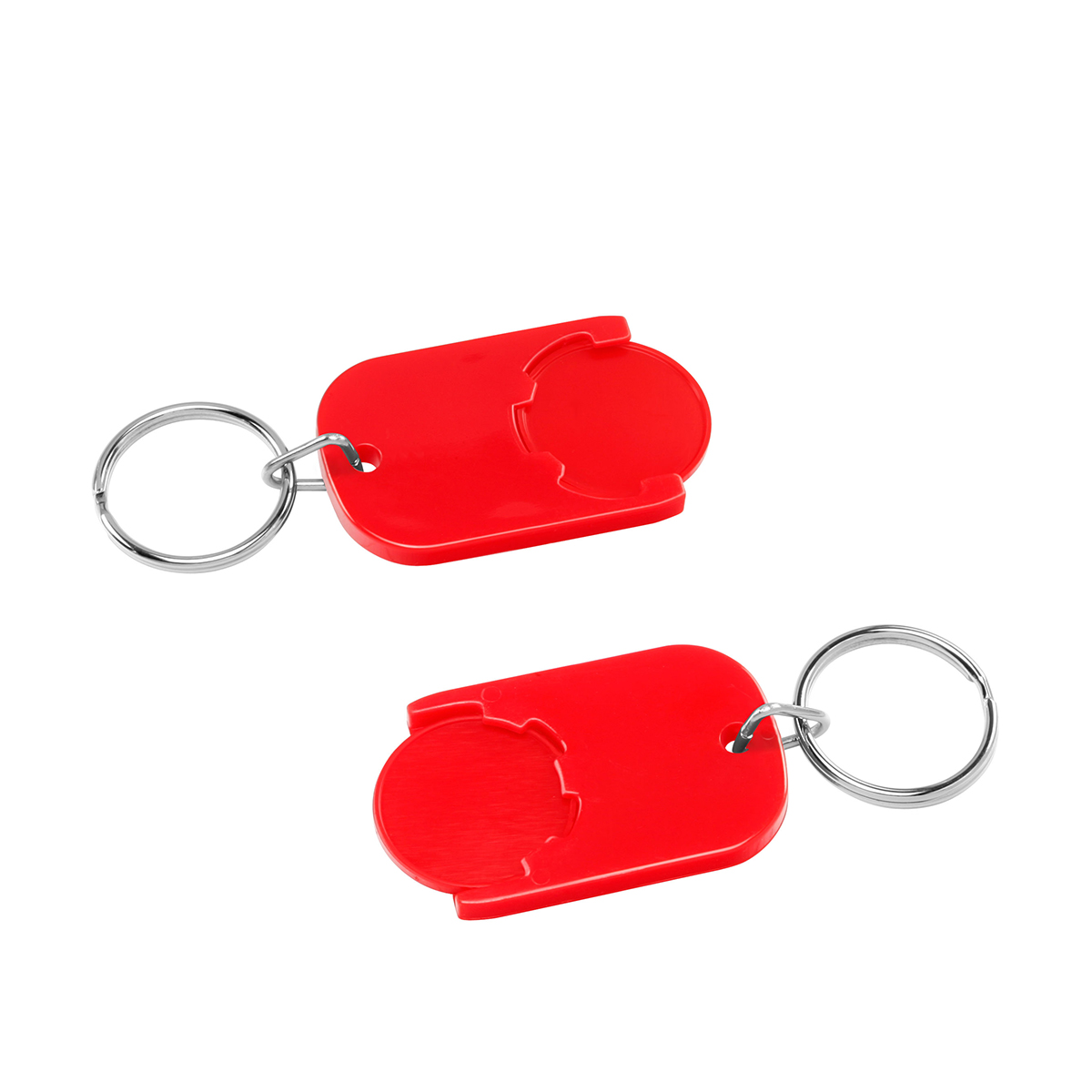 Chiphalter mit 1€-Chip "Gamma", Chip rot, Chiphalter rot