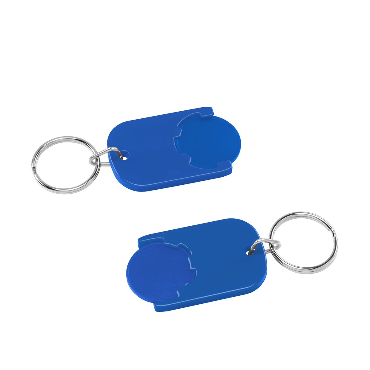 Chiphalter mit 1€-Chip "Gamma", Chip blau, Chiphalter blau