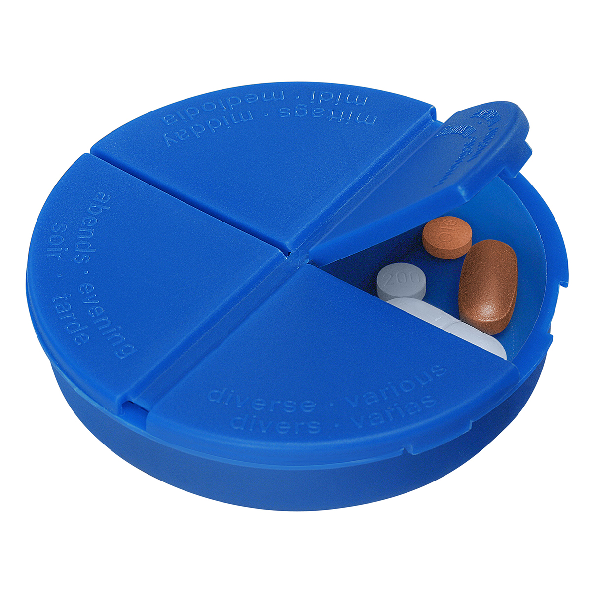 Pillendose "Gamma", blau