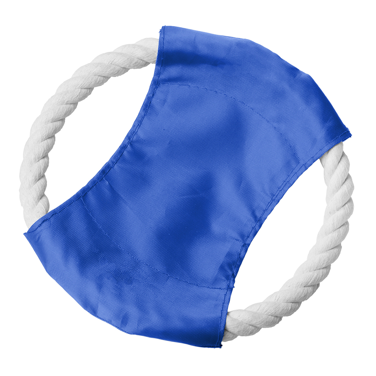Hunde-Wurfscheibe, Grundfarbe blau, Zusatzfarbe weiß