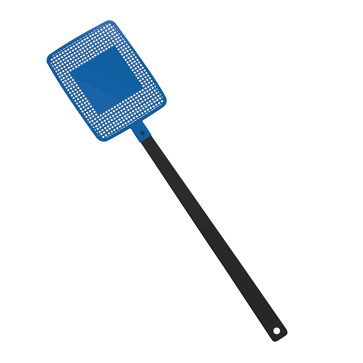 Fliegenklatsche "Rechteck", Griff schwarz, Klatsche blau