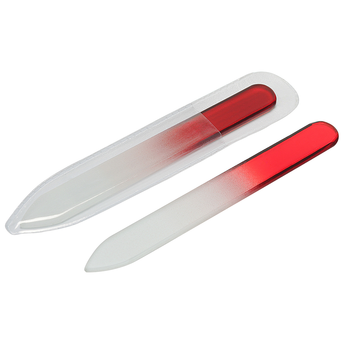 Glasnagelfeile, transparent rot