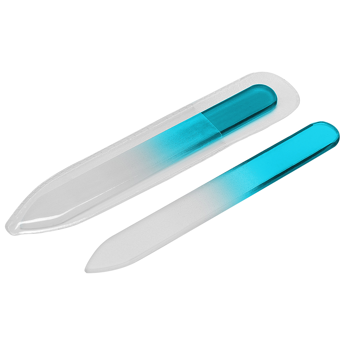 Glasnagelfeile, transparent blau