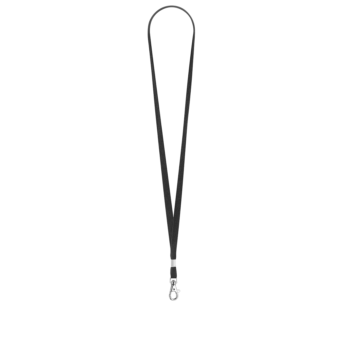 Schlüsselband/Lanyard "Schlauch", schwarz