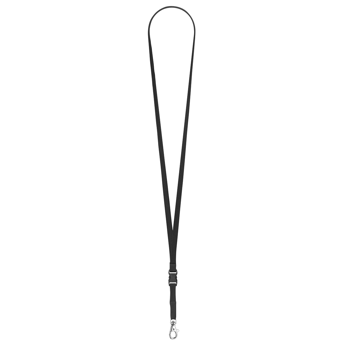 Schlüsselband/Lanyard "Schlauch", schwarz