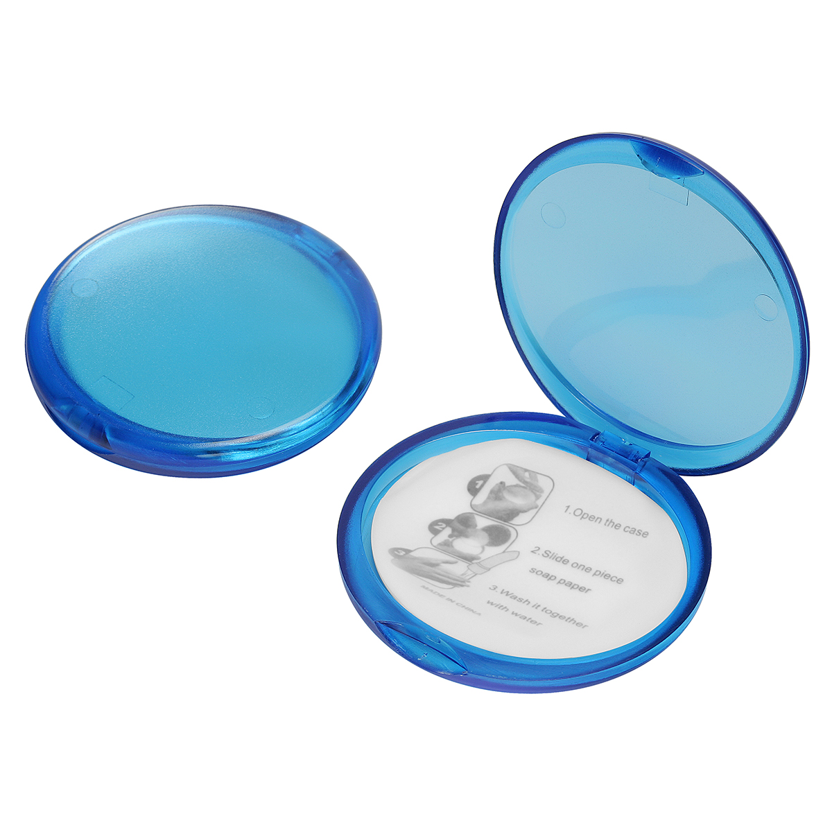 Seifendose, gefrostet blau