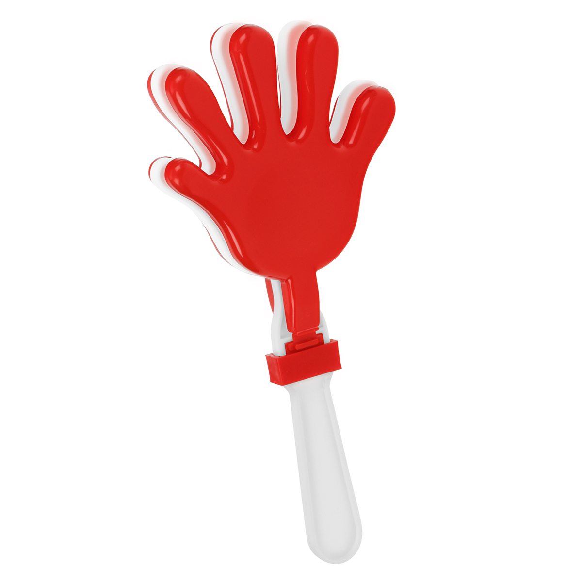 Klatsch-Hände, mini, Grundfarbe weiß, Zusatzfarbe rot
