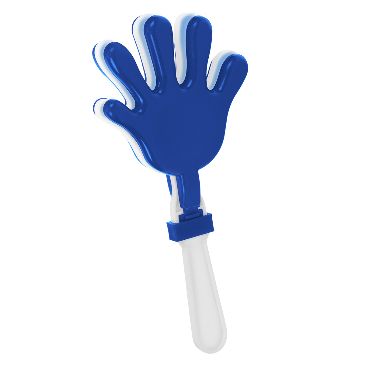 Klatsch-Hände, mini, Grundfarbe weiß, Zusatzfarbe blau