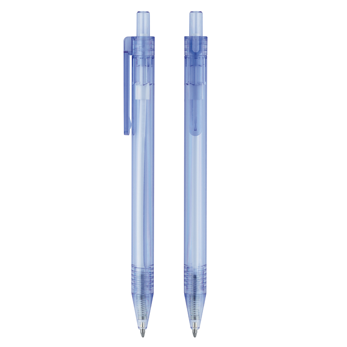 Druckkugelschreiber RPET, transparent blau