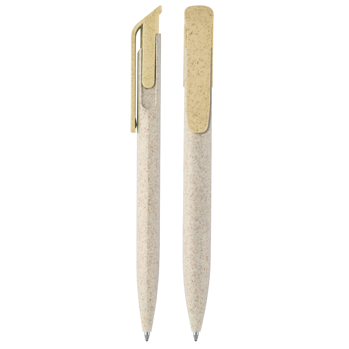 Druckkugelschreiber Bio, Grundfarbe beige, Zusatzfarbe beige