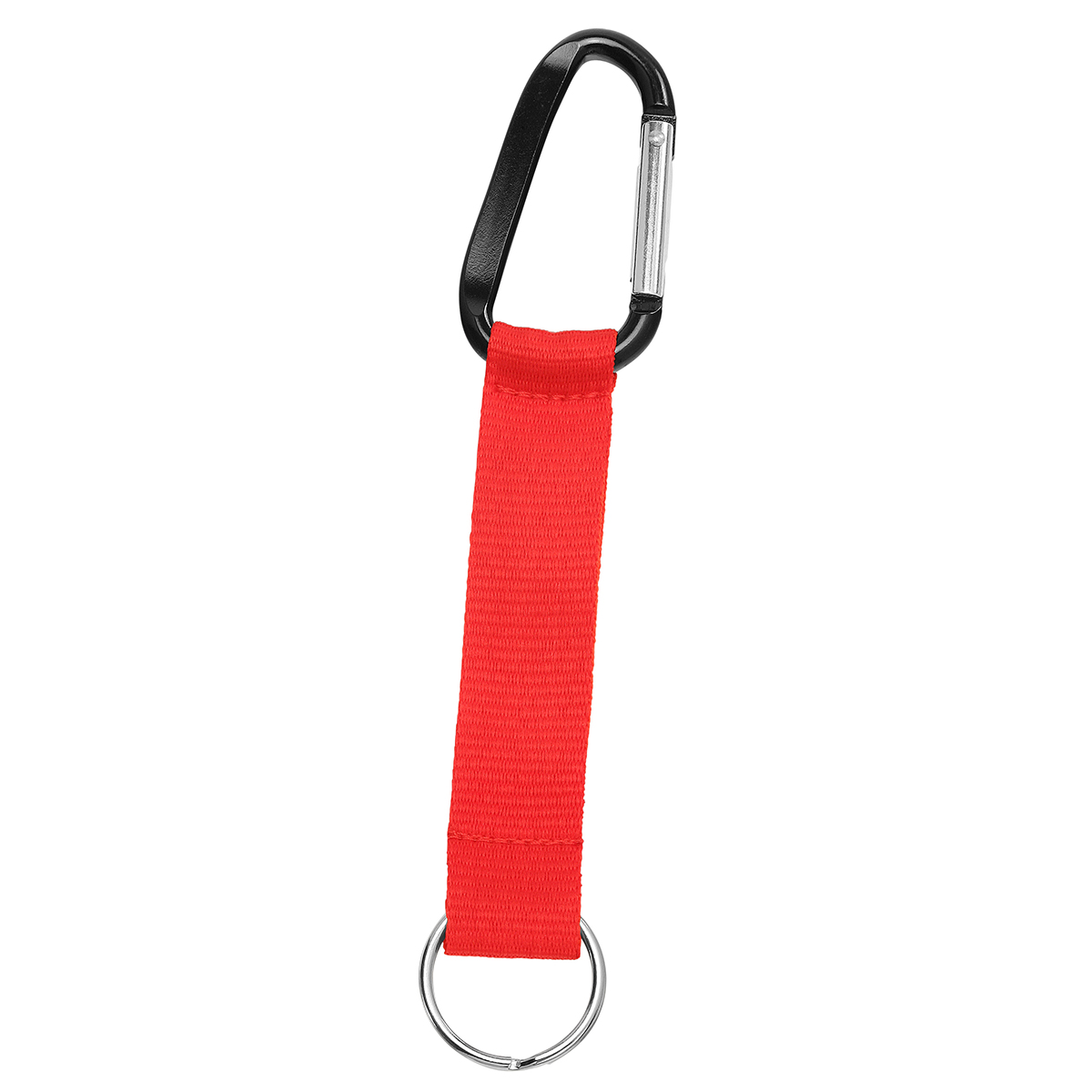 Kurz-Schlüsselband/Kurz-Lanyard "Duo", Grundfarbe ca. Pantone 032C, Karabiner schwarz