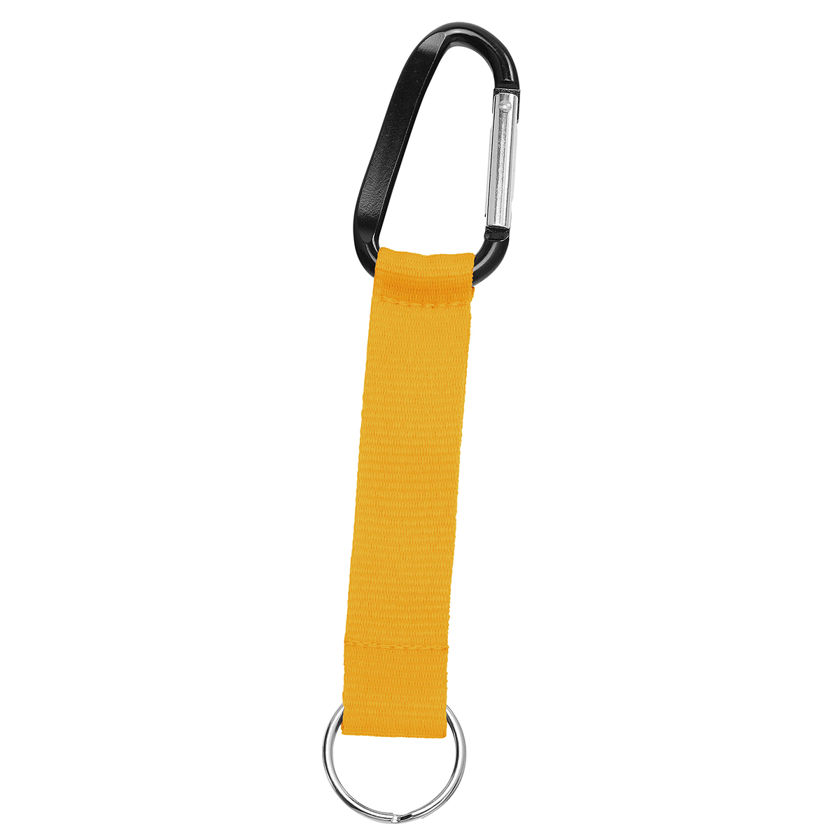 Kurz-Schlüsselband/Kurz-Lanyard "Duo", Grundfarbe ca. Pantone 1235C, Karabiner schwarz