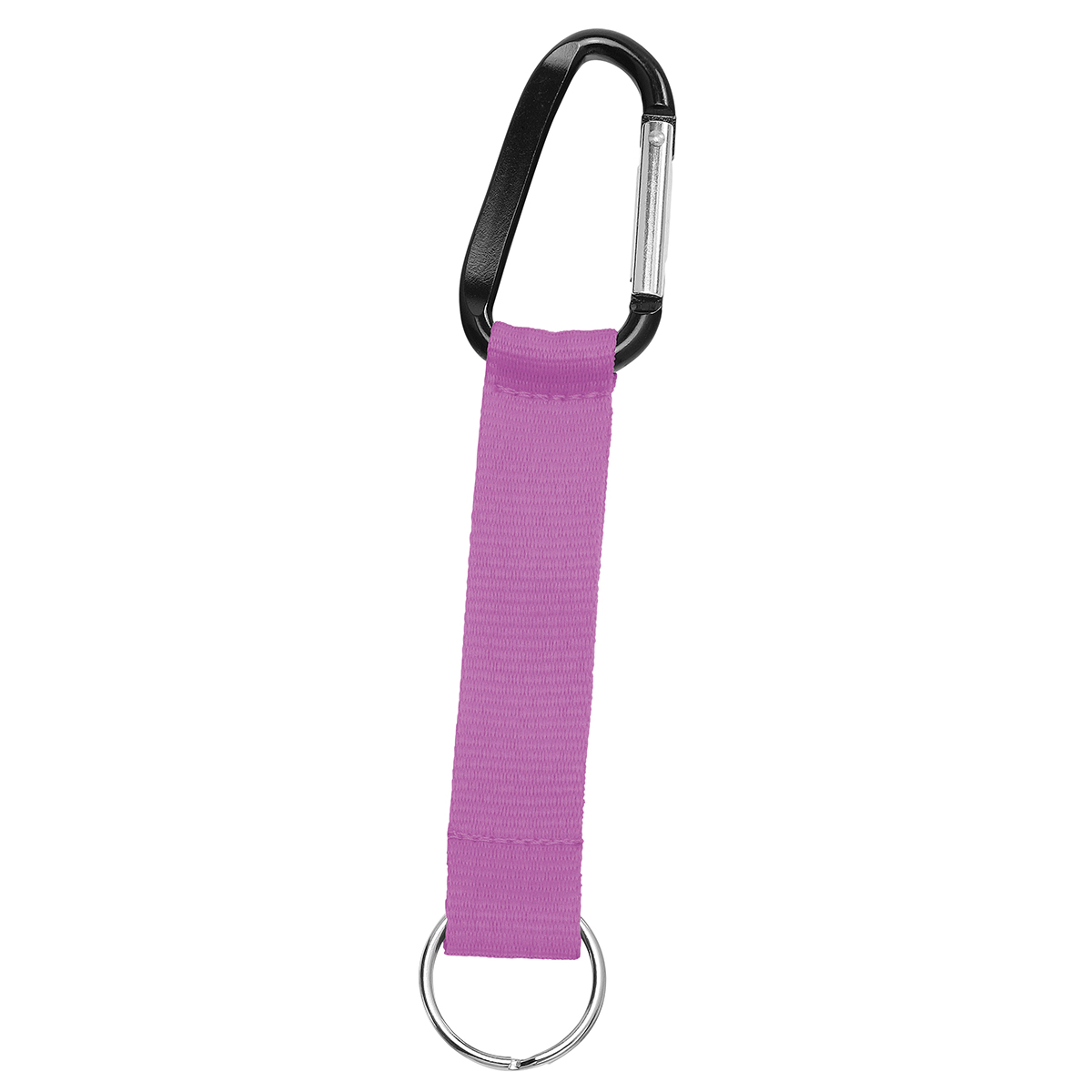 Kurz-Schlüsselband/Kurz-Lanyard "Duo", Grundfarbe ca. Pantone 252C, Karabiner schwarz