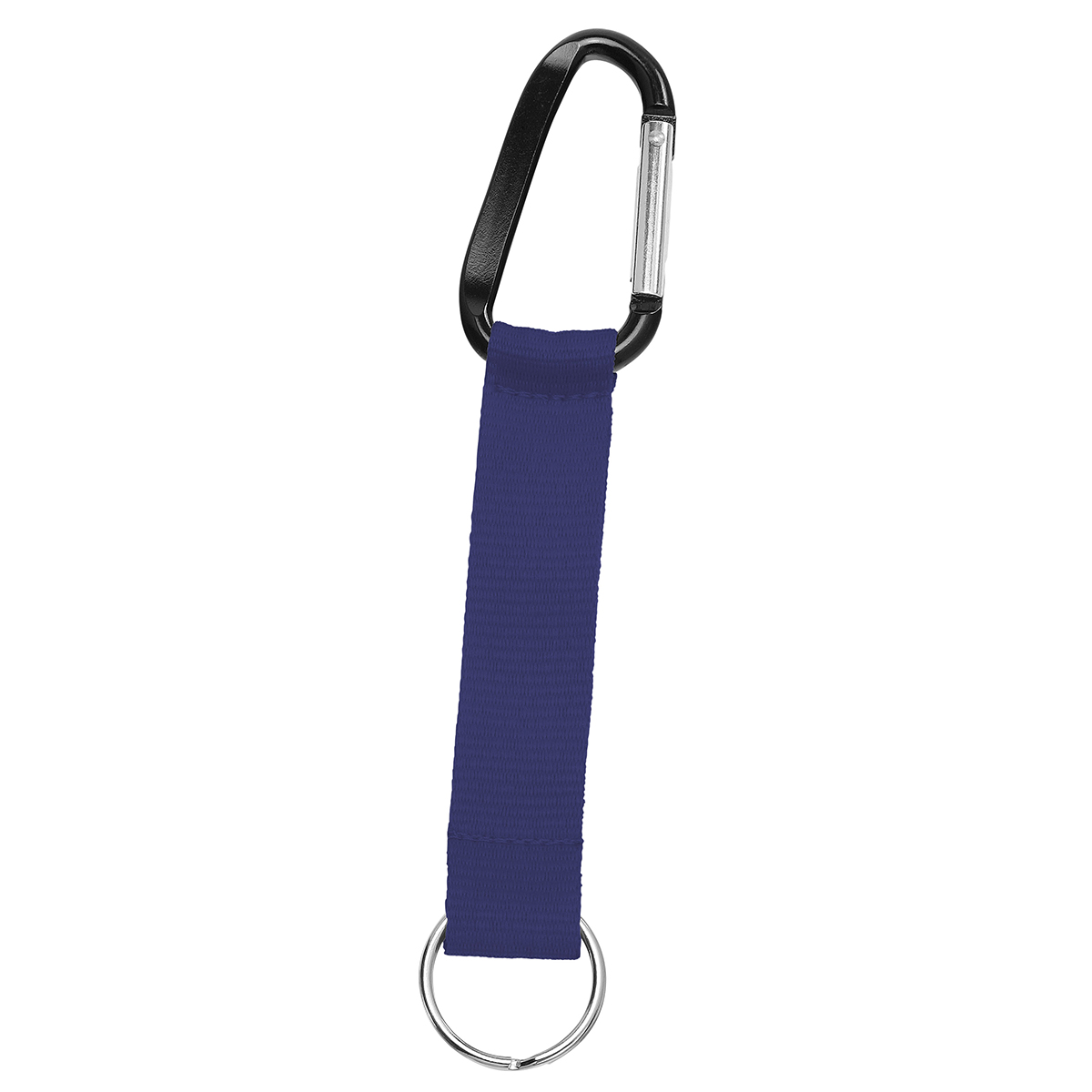 Kurz-Schlüsselband/Kurz-Lanyard "Duo", Grundfarbe ca. Pantone 281C, Karabiner schwarz