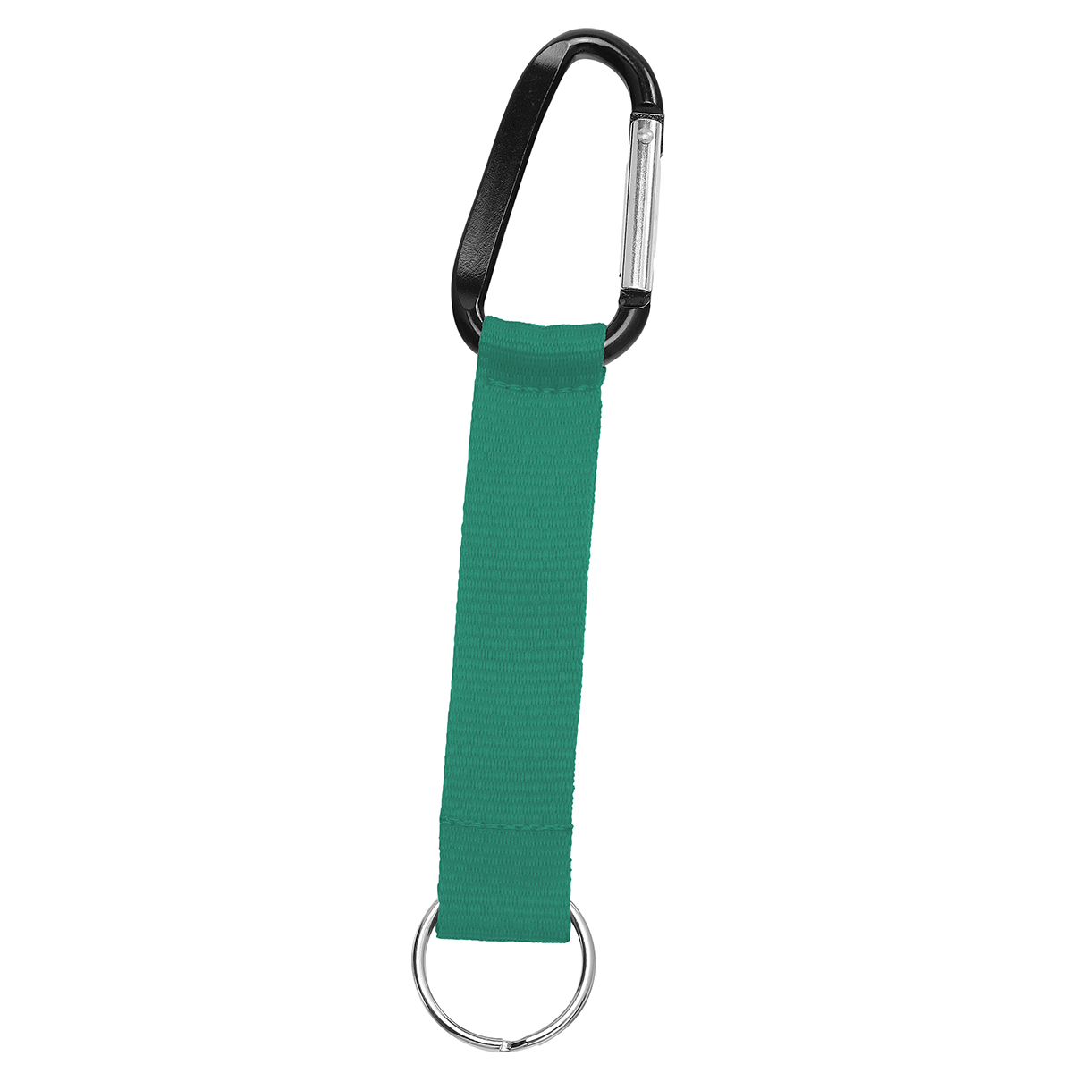 Kurz-Schlüsselband/Kurz-Lanyard "Duo", Grundfarbe ca. Pantone 342C, Karabiner schwarz