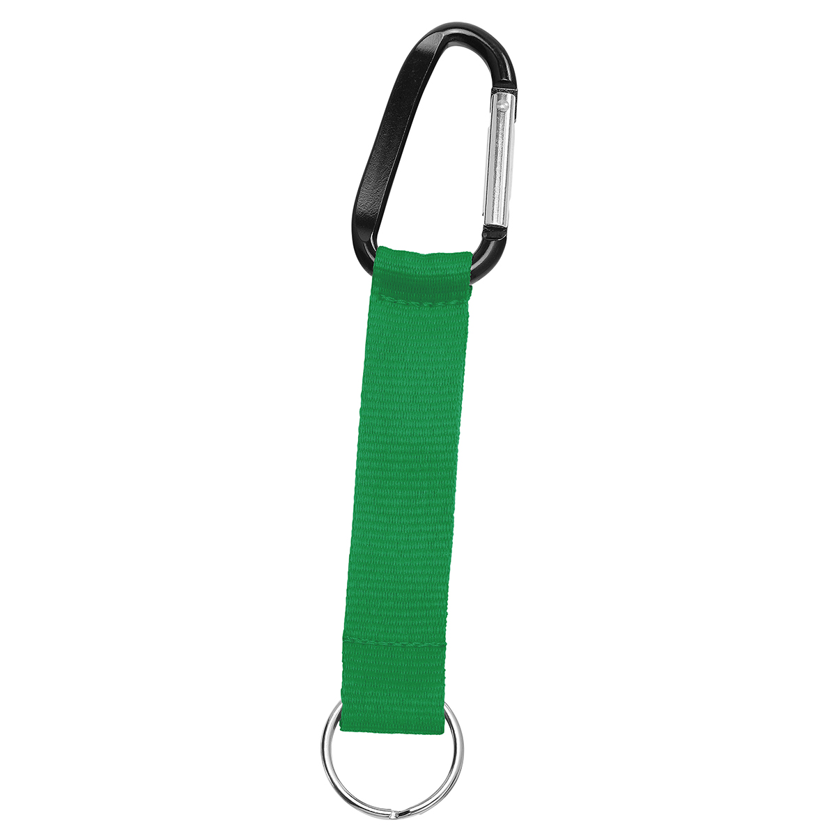 Kurz-Schlüsselband/Kurz-Lanyard "Duo", Grundfarbe ca. Pantone 348C, Karabiner schwarz