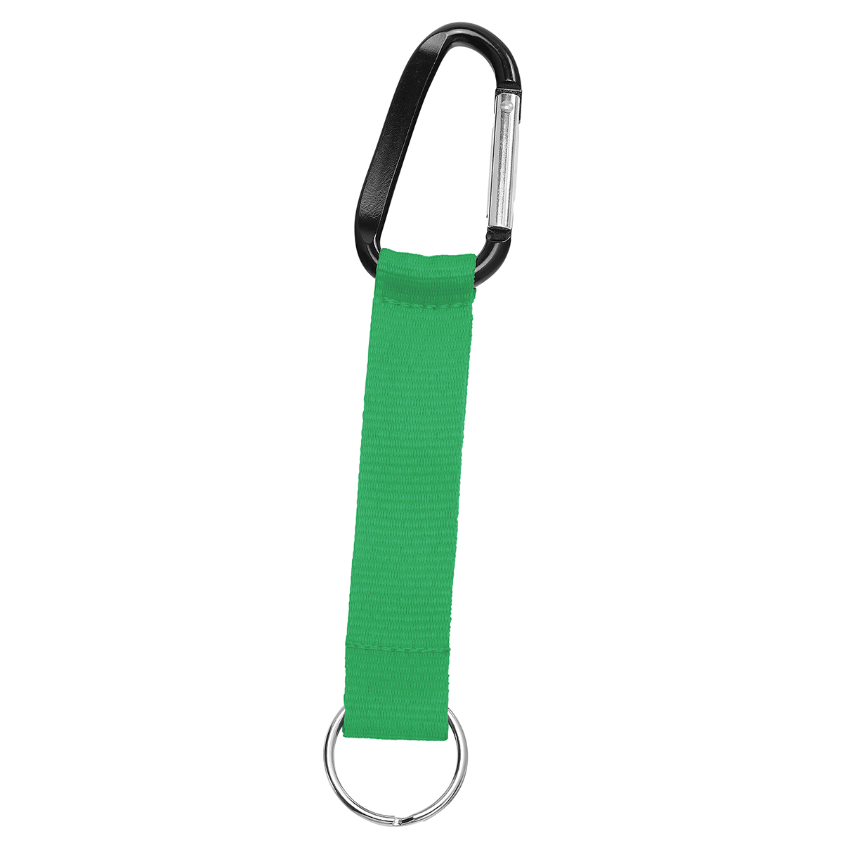 Kurz-Schlüsselband/Kurz-Lanyard "Duo", Grundfarbe ca. Pantone 354C, Karabiner schwarz