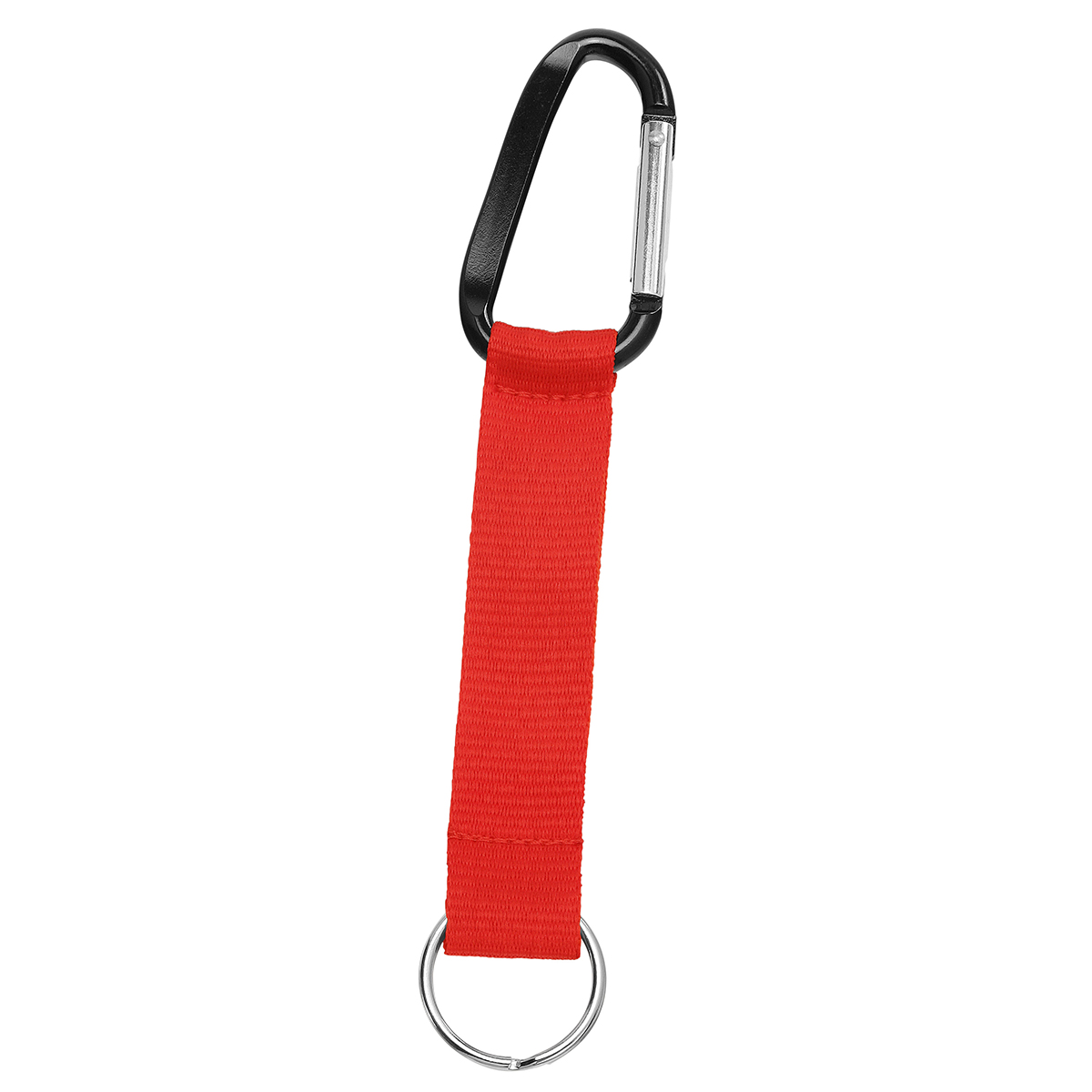 Kurz-Schlüsselband/Kurz-Lanyard "Duo", Grundfarbe ca. Pantone 485C, Karabiner schwarz