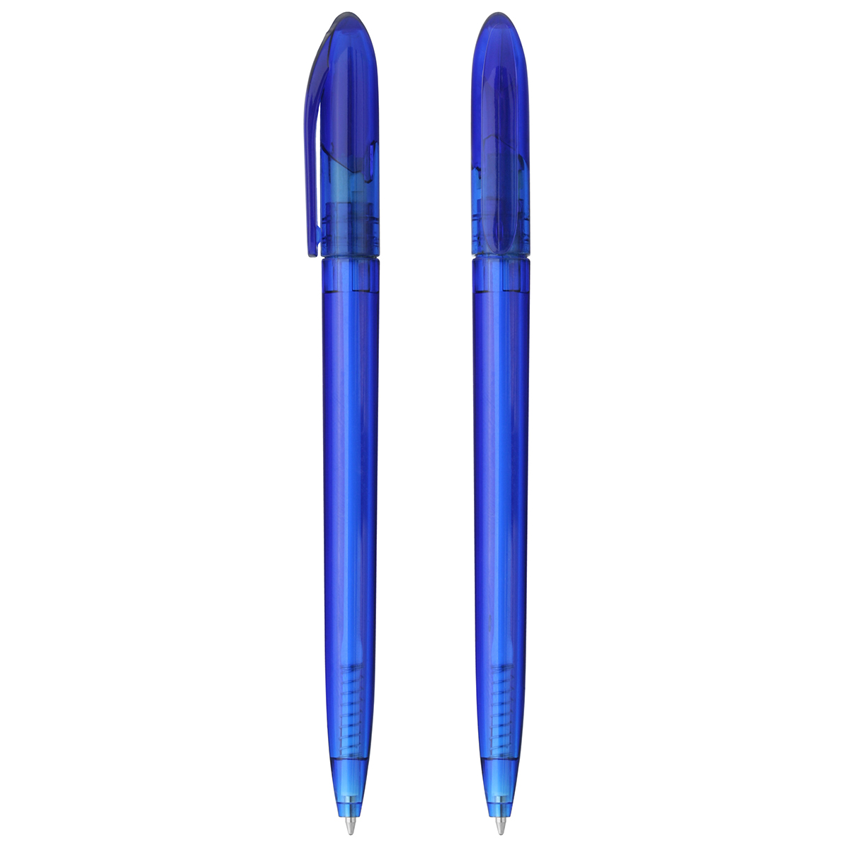 Kappen-Drehkugelschreiber "Cordelia", transparent blau