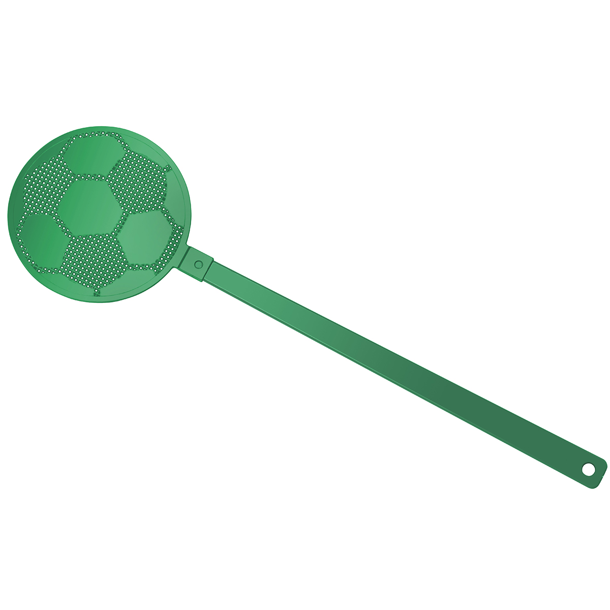 Fliegenklatsche "Fußball", Griff grün, Klatsche grün
