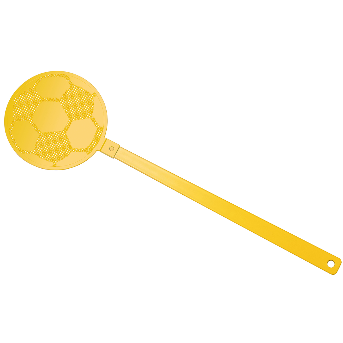 Fliegenklatsche "Fußball", Griff gelb, Klatsche gelb