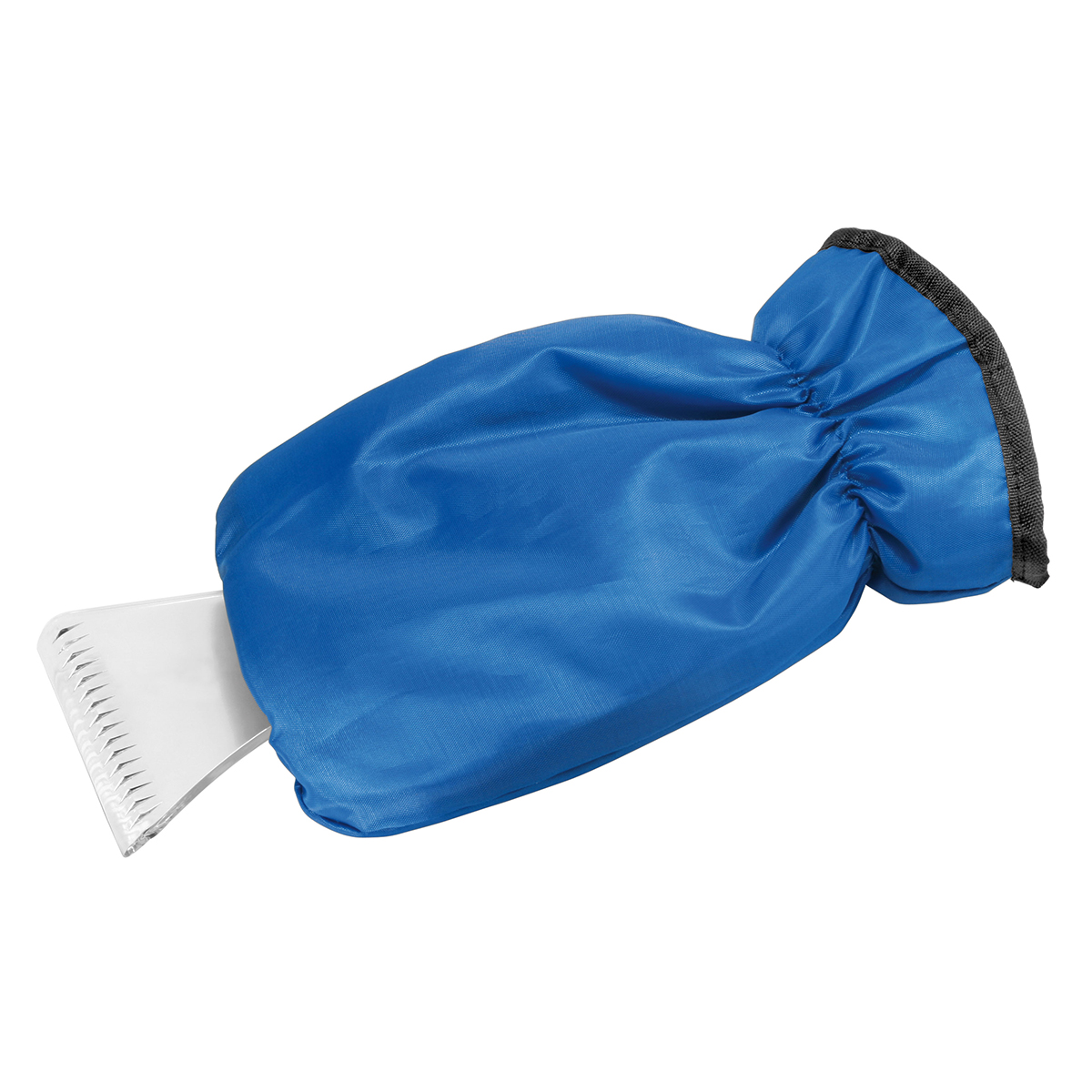 Eiskratzer und Eisbrecher, Handschuh blau, Eiskratzer transparent