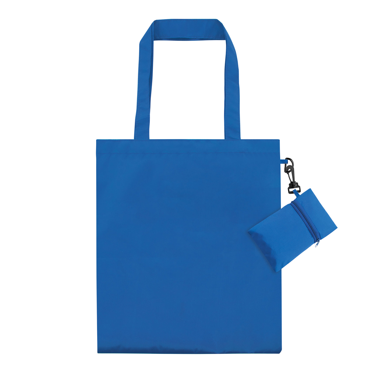 Einkaufstasche, mit Karabiner "RPET", blau