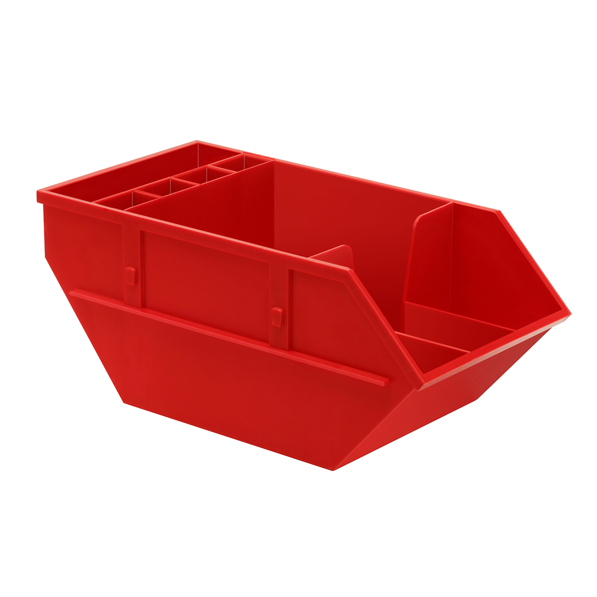 Zettelbox mit Köcher "Container", rot