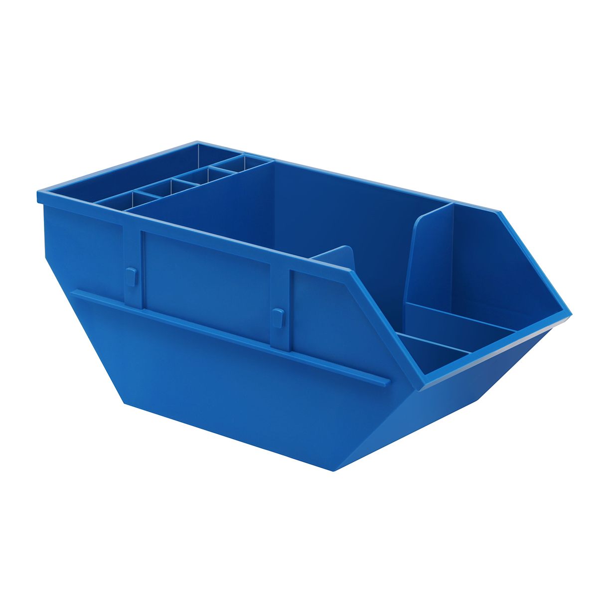 Zettelbox mit Köcher "Container", blau