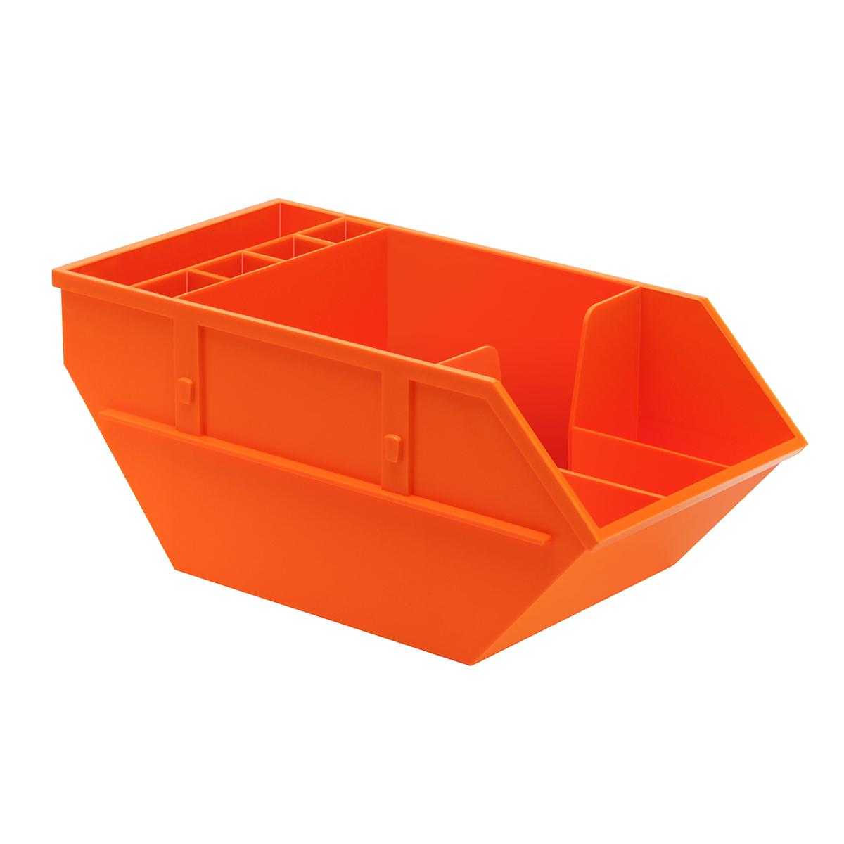 Zettelbox mit Köcher "Container", orange