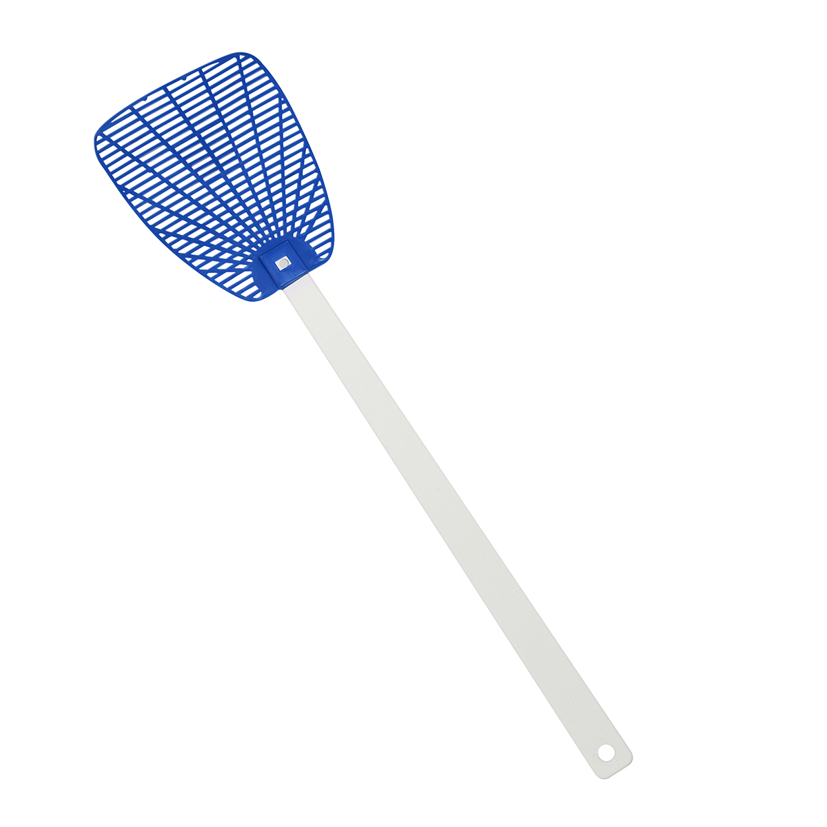 Fliegenklatsche, Griff weiß, Klatsche blau
