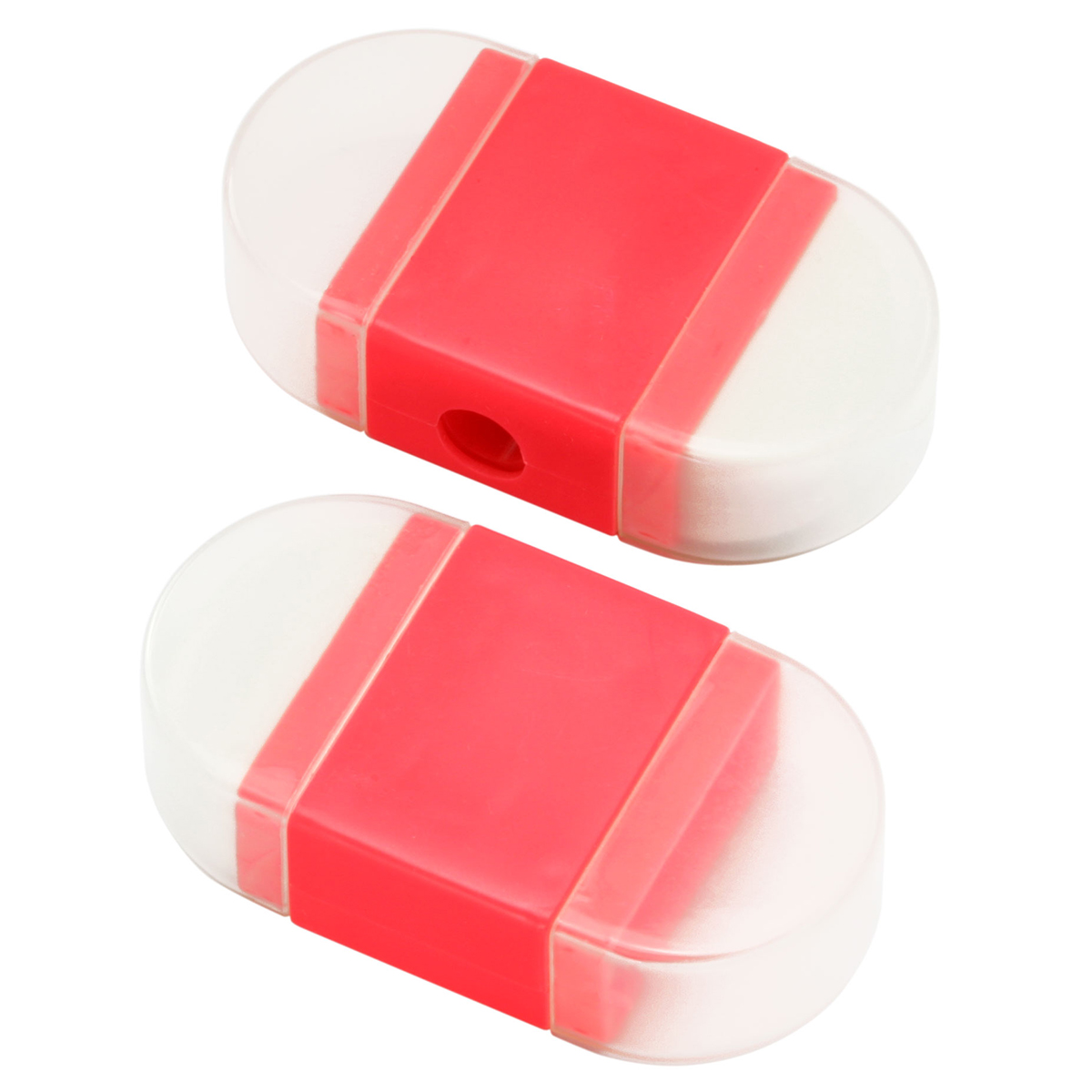 Spitzer, Grundfarbe rot, Zusatzfarbe transparent