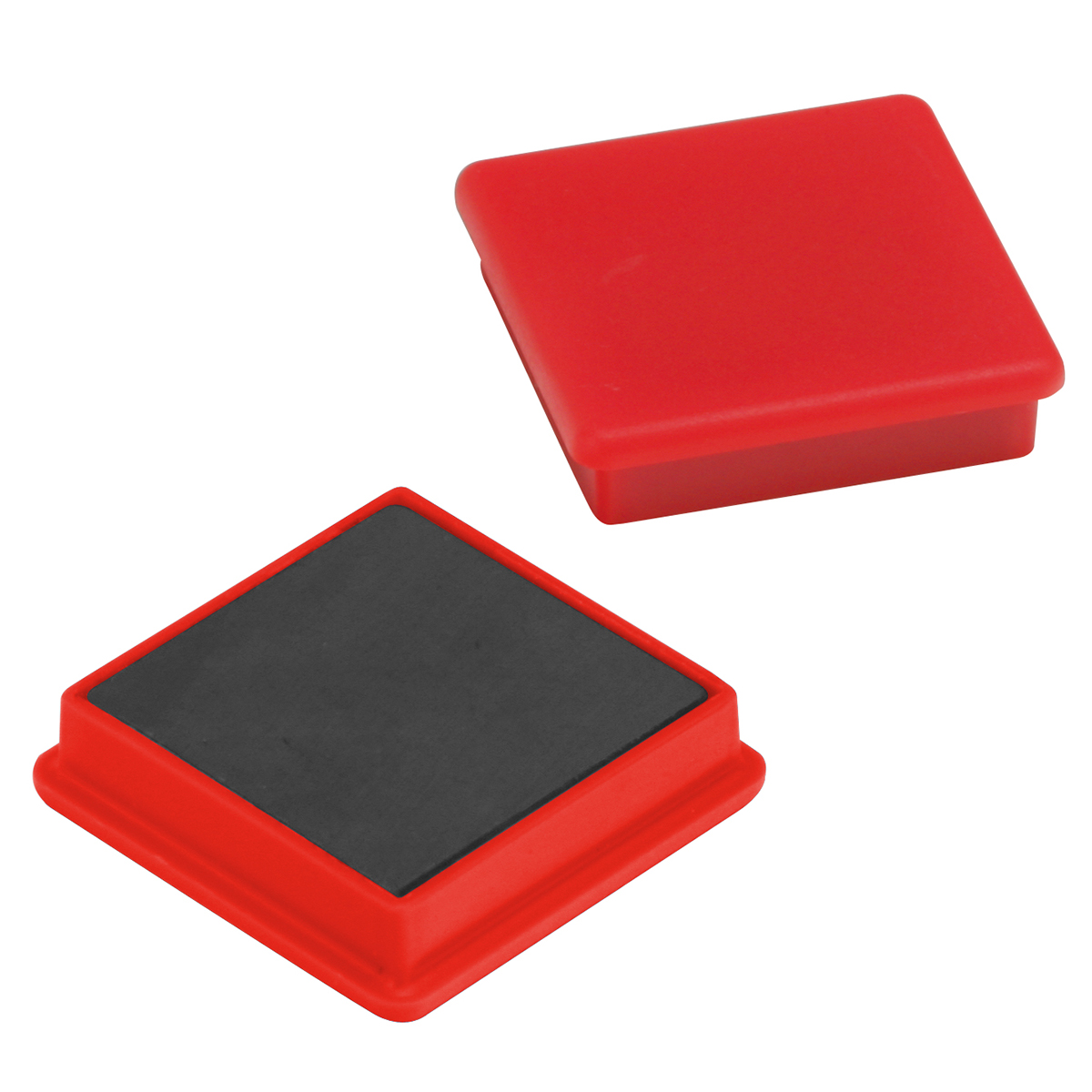 Magnet, quadratisch, rot