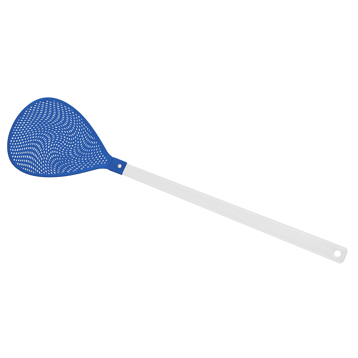 Fliegenklatsche "Oval", Griff weiß, Klatsche blau
