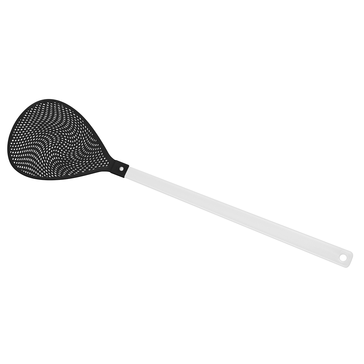 Fliegenklatsche "Oval", Griff weiß, Klatsche schwarz