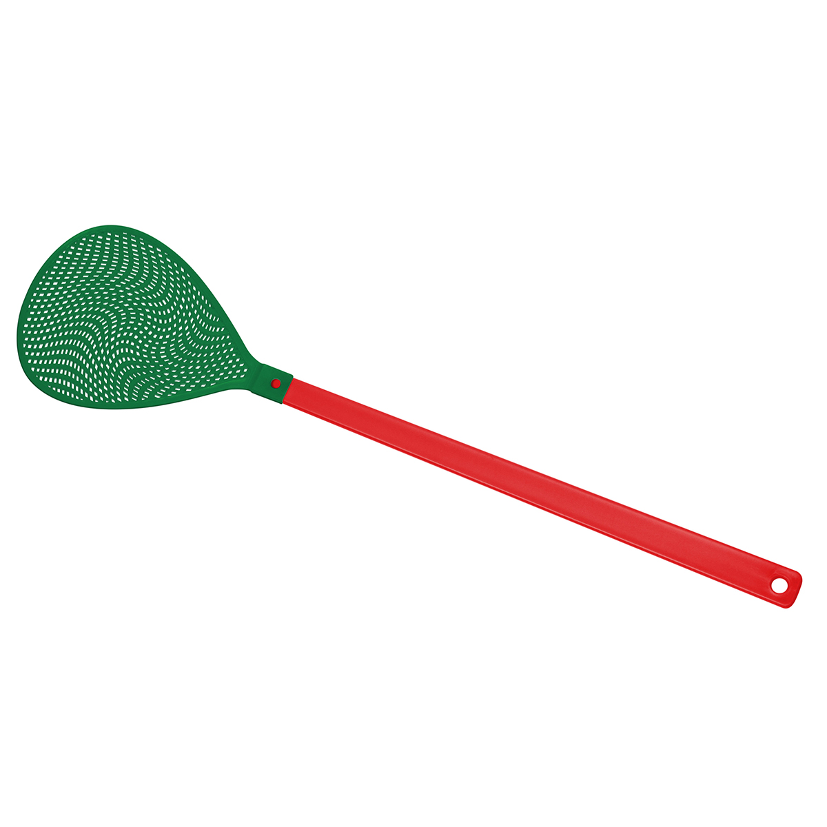 Fliegenklatsche "Oval", Griff rot, Klatsche grün
