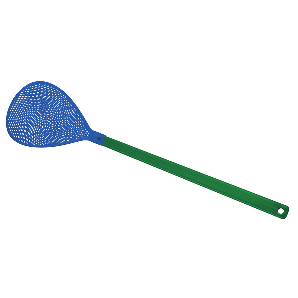 Fliegenklatsche "Oval", Griff grün, Klatsche blau