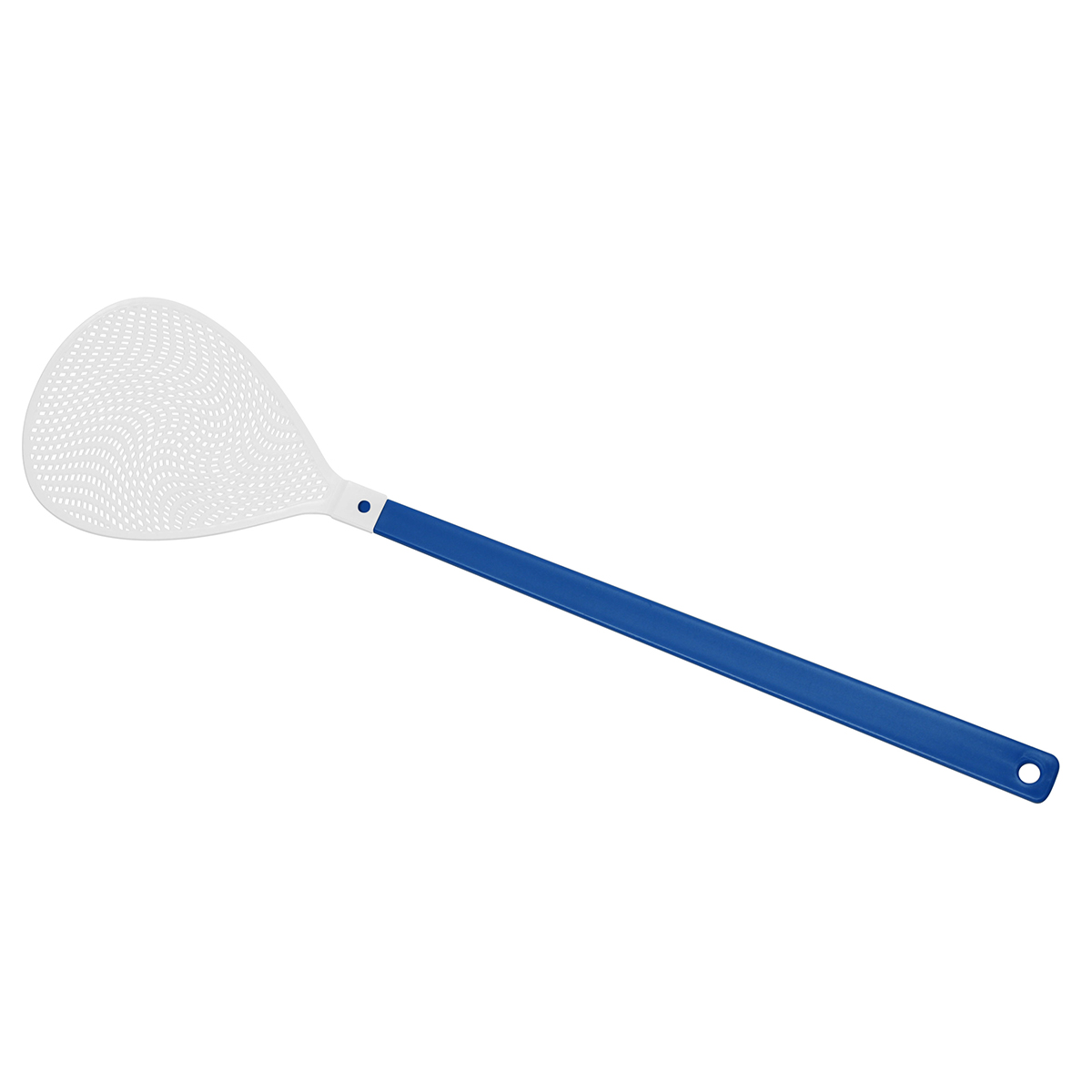 Fliegenklatsche "Oval", Griff blau, Klatsche weiß