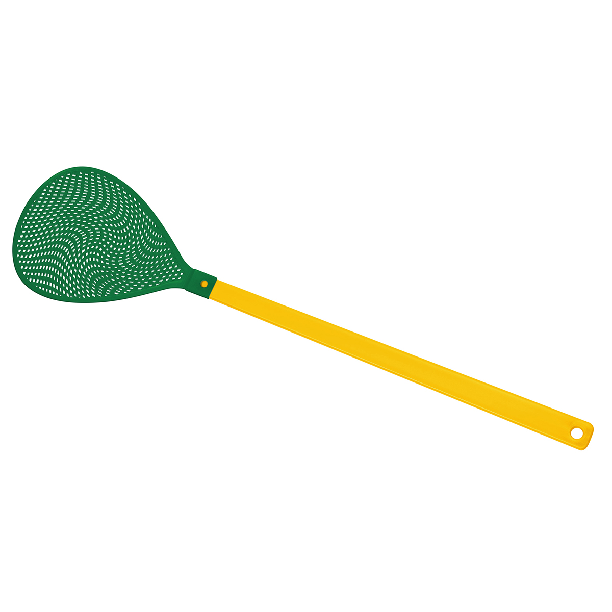 Fliegenklatsche "Oval", Griff gelb, Klatsche grün