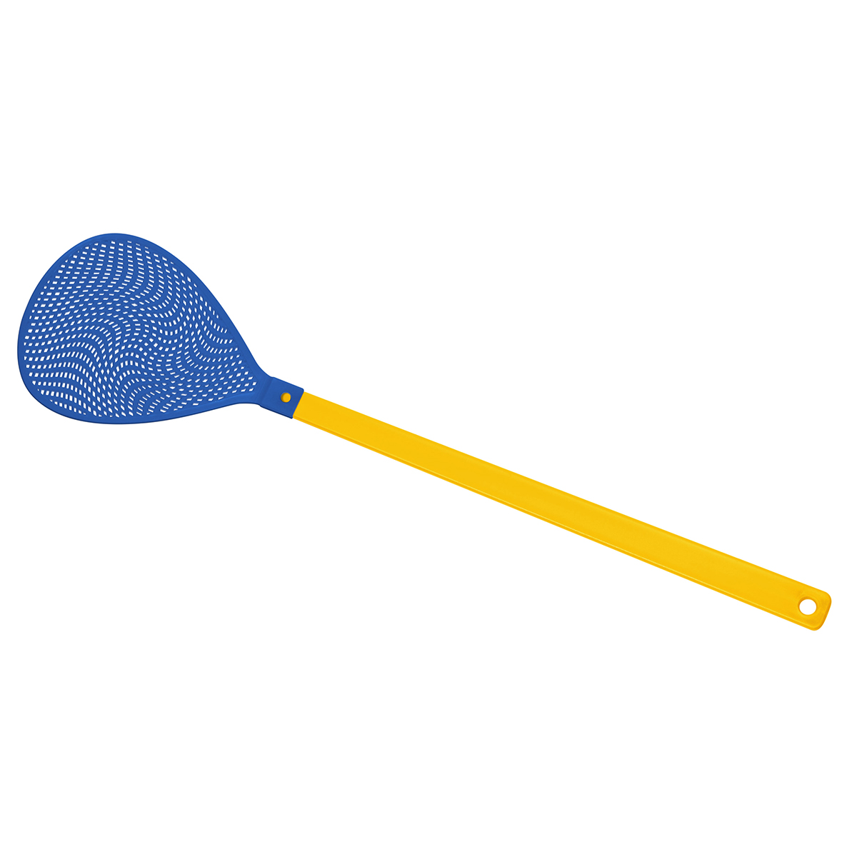 Fliegenklatsche "Oval", Griff gelb, Klatsche blau