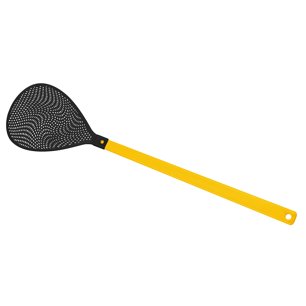 Fliegenklatsche "Oval", Griff gelb, Klatsche schwarz