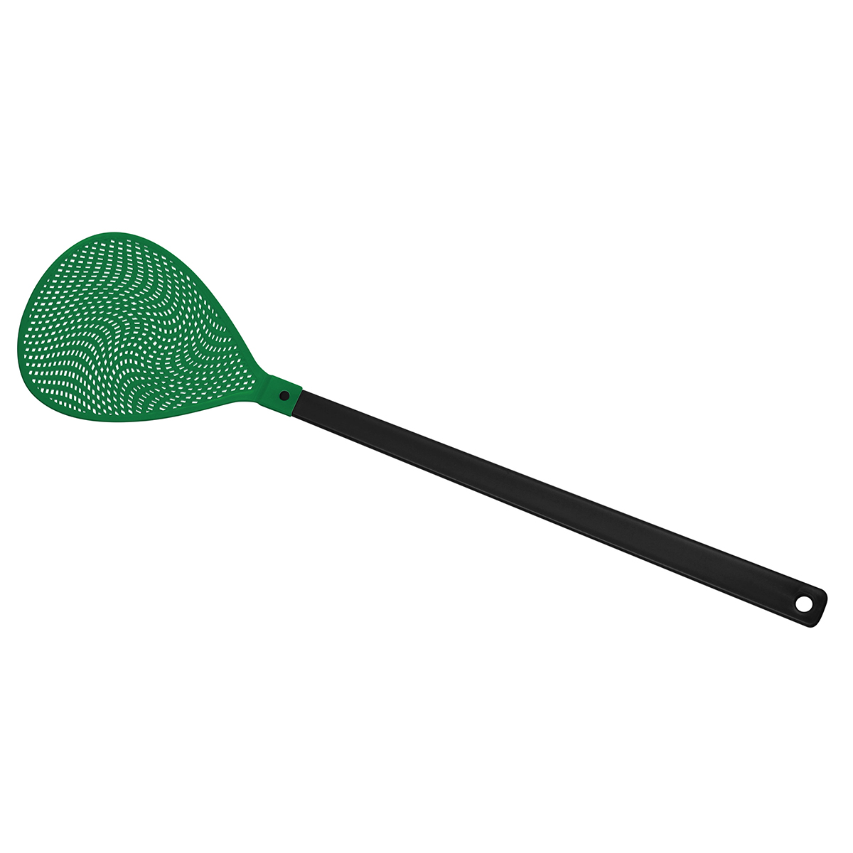 Fliegenklatsche "Oval", Griff schwarz, Klatsche grün