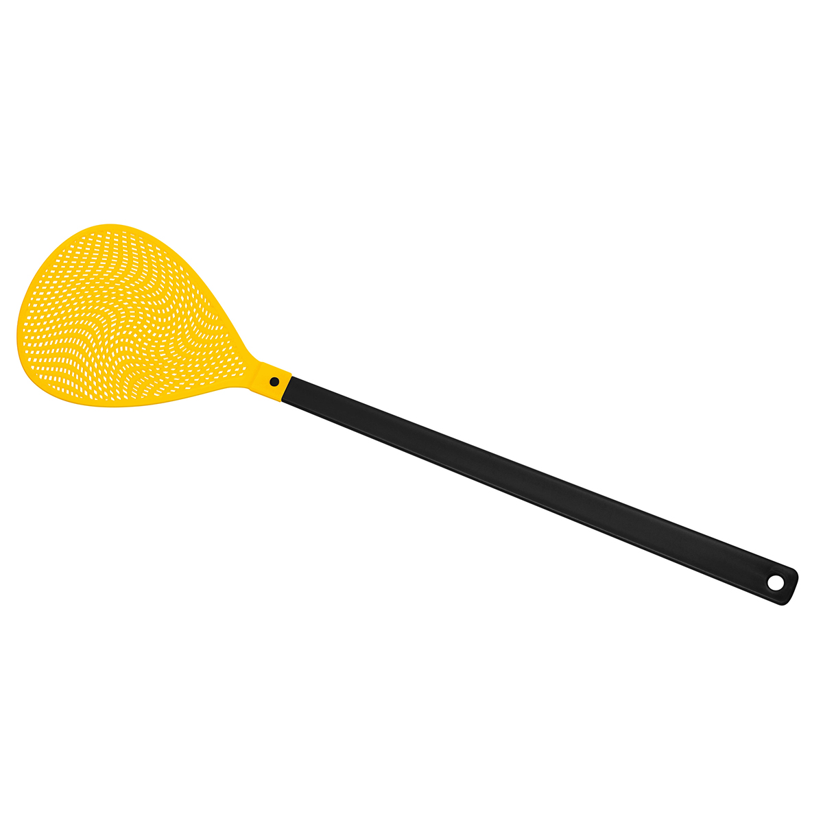Fliegenklatsche "Oval", Griff schwarz, Klatsche gelb