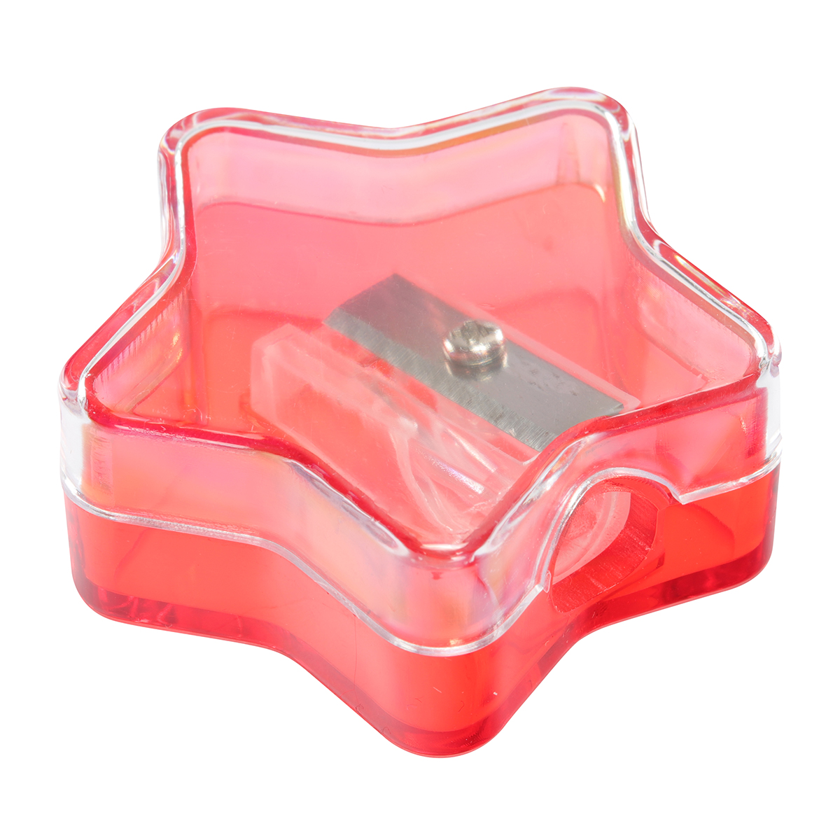 Spitzer "Stern", Unterteil transparent rot, Oberteil transparent