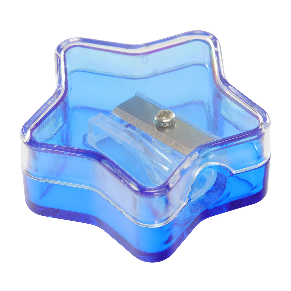 Spitzer "Stern", Unterteil transparent blau, Oberteil transparent