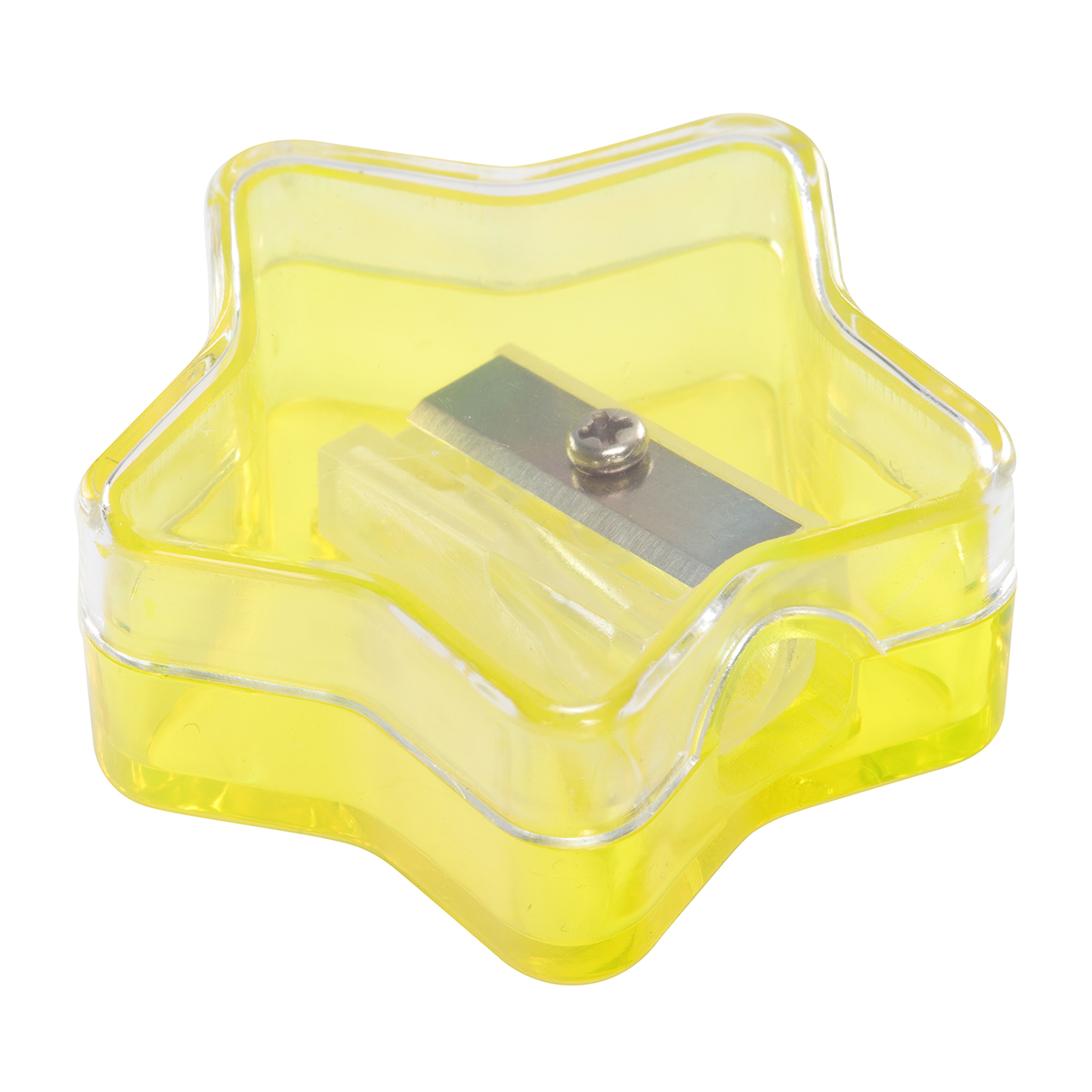 Spitzer "Stern", Unterteil transparent gelb, Oberteil transparent