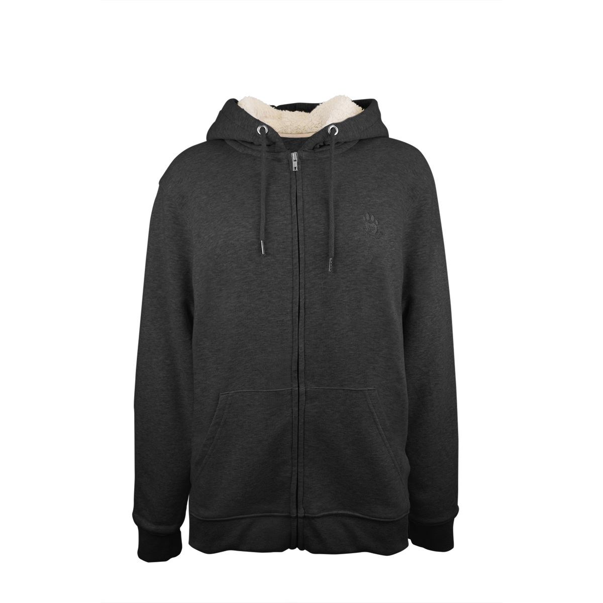 Hoodie Cozy Sherpa, Dark Heather Grey, SPM