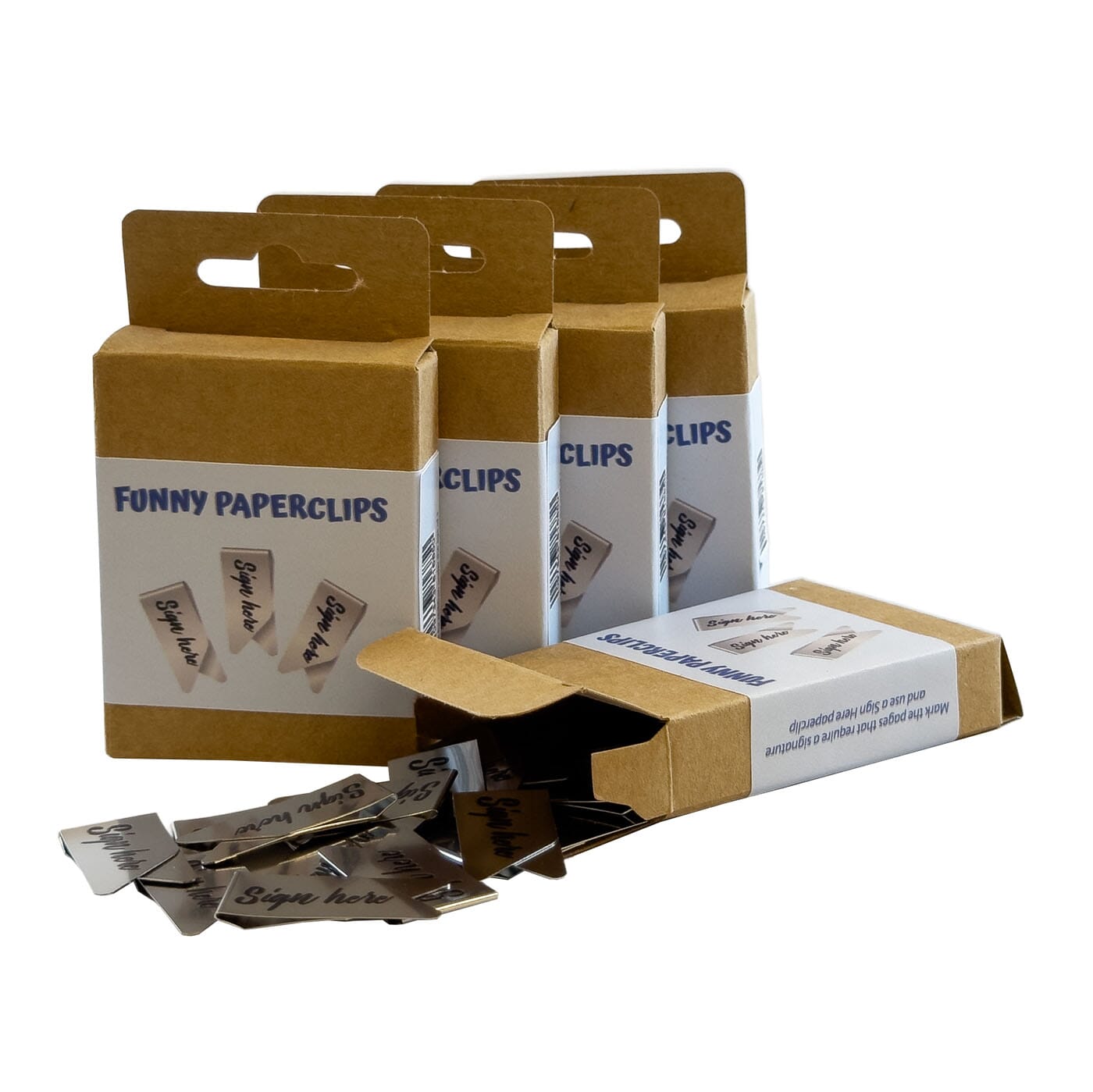 Sign Here Büroklammer in Blisterverpackung